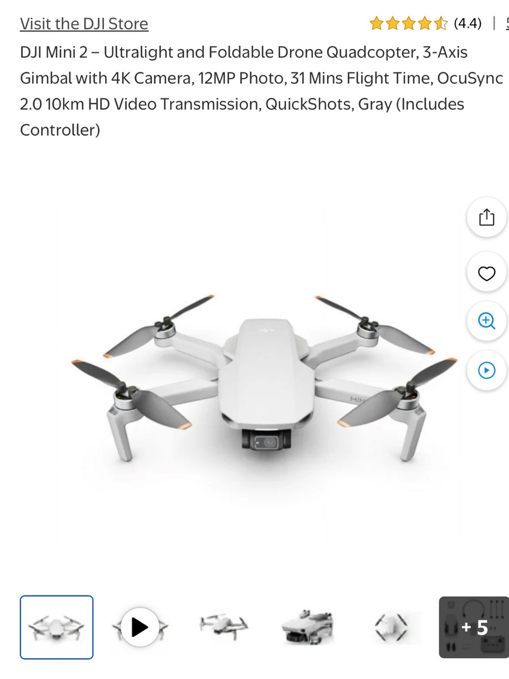 DJI Mini 2 with Controller, case and Batteries